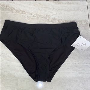 VYB swim high waist bikini bottom S NWT black